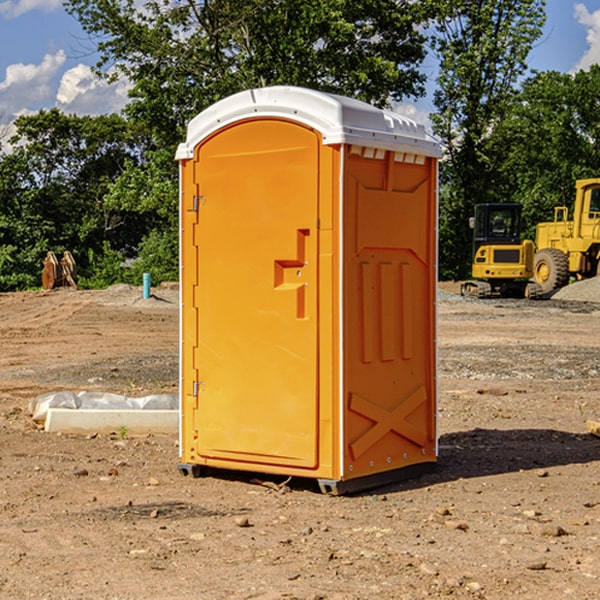 how often are the portable restrooms cleaned and serviced during a rental period in Lynnville TN